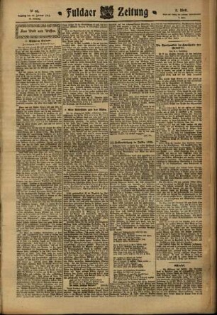 Dritte Ausgabe vom Samstag, den 25. Februar 1911.
