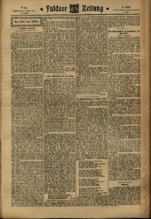 Dritte Ausgabe vom Samstag, den 25. Februar 1911.