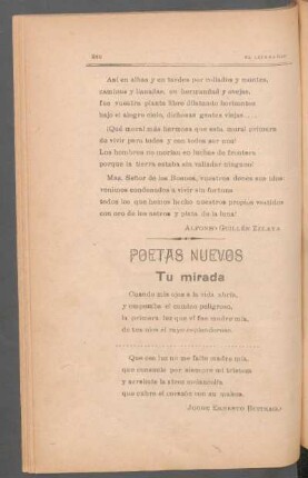 Tu mirada : Poetas nuevos