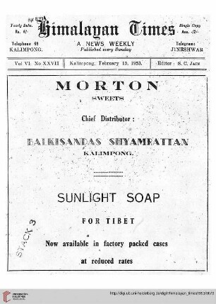 No. XXVII (15 February 1953)