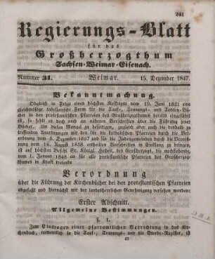 Nr. 31 : 15. Dezember 1847