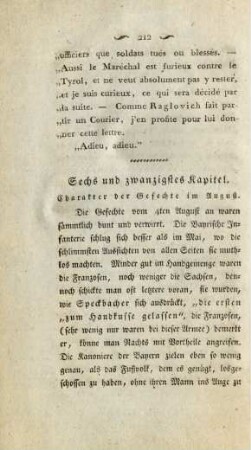 Sechs und zwanzigstes Kapitel. Charakter der Gefechte im August