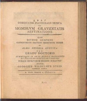 XVI. De Signorvm Graviditatis Aestimatione