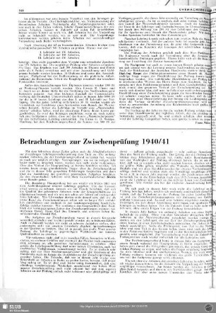 Betrachtungen zur Zwischenprüfung 1040/41