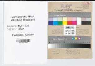 Entnazifizierung Wilhelm Herbrand , geb. 28.05.1896 (Schulrektor)