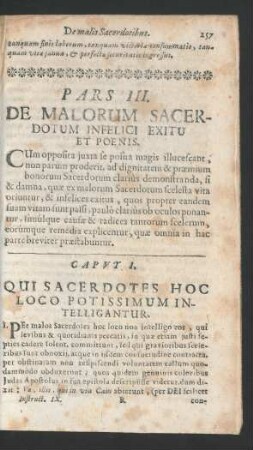 Capvt I. Qui Sacerdotes Hoc Loco Potissimum Intelligantur.