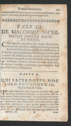 Capvt I. Qui Sacerdotes Hoc Loco Potissimum Intelligantur.