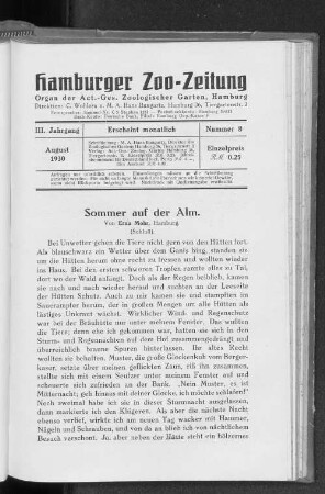 Nummer 8 : August 1930