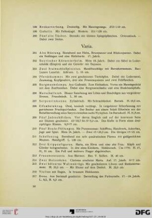 Varia (Nr. 201-217)