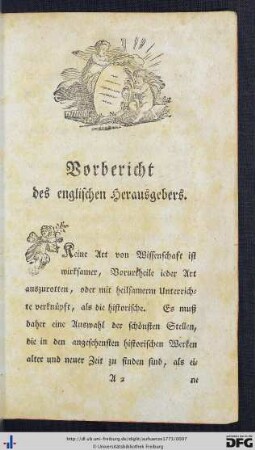 Vorbericht des englischen Herausgebers.