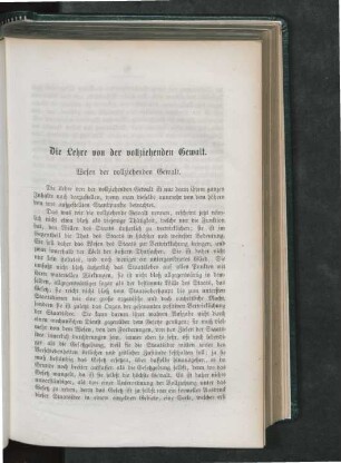 Die Lehre von der vollziehenden Gewalt