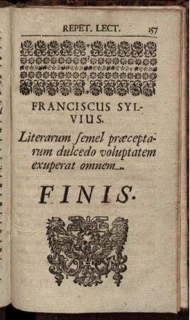 Franciscus Sylvius ...