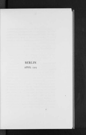 Berlin April 1903