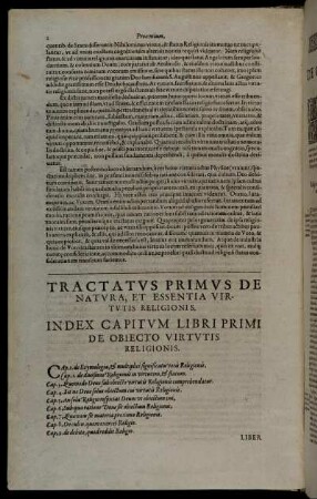 [Liber Primus, De Obiecto, Et Materia Virtutis Religionis.]