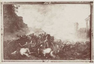 Gemälde "Battaglia tra cristiani e turchi" von Salvator Rosa, Palazzo Pitti, Florenz