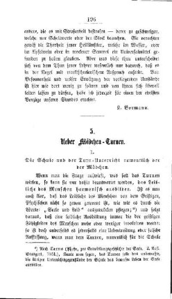 Ueber Mädchen-Turnen