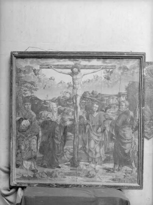 Kreuzigung mit dem Heiligen Dionysius, Maria, Johannes und Andreas