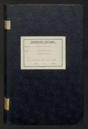 Höhscheid: Armenvorstand 1911-1926