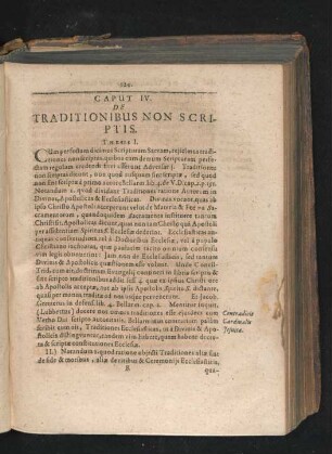 Caput IV. De Traditionibus Non Scriptis.