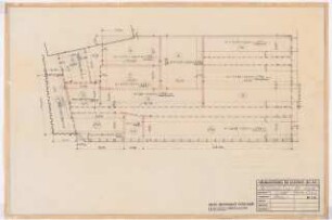 Reichsluftfahrtministerium, Berlin (Vorgängerbauten): ehemaliges Kriegsministerium: Abriss Gebäudeteil Leipziger Straße 5-6: Ausschachtung Grundriss 1:100