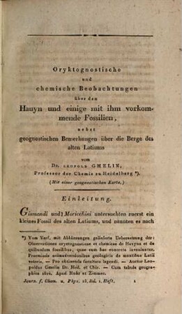 Journal für Chemie und Physik, 15. 1815