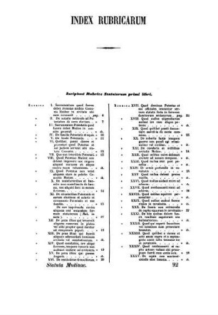 Index Rubricarum