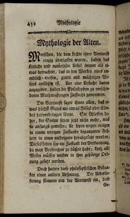 Mythologie der Alten.