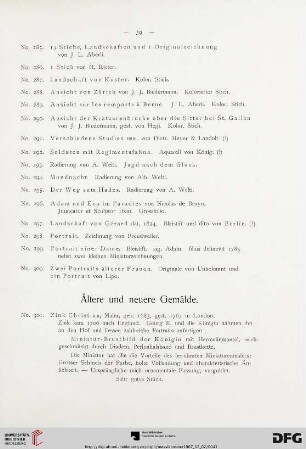 Ältere und neuere Gemälde (Nr. 301-379)