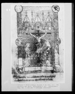 Ms 212, Missale für Köln, fol. 195, Kreuzigung