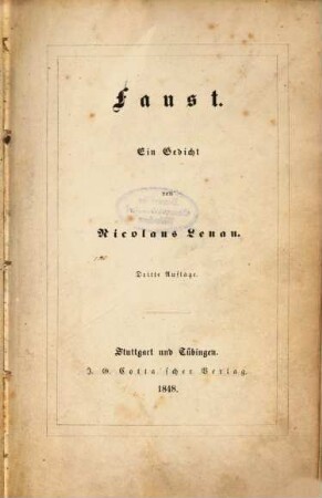 Faust : Ein Gedicht