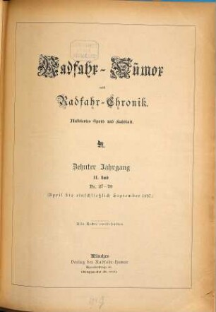 Radfahr-Humor. 10,[2]. 1897