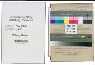 Entnazifizierung Robert Willms , geb. 12.10.1910 (Vertreter)