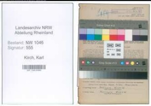 Entnazifizierung Karl Kirch , geb. 11.12.1902 (Lehrer)