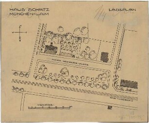 Fischer, Theodor; München - Laim; Haus Schätz - Lageplan