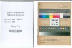 Entnazifizierung Fritz Von Cleve , geb. 01.07.1903 (Fahrlehrer)