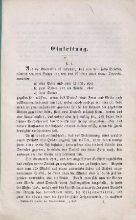 Handbuch der ebenen und sphärischen Trigonometrie