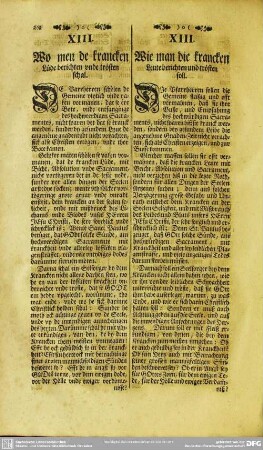 XIII. Wie man die krancken Leute berichten und trösten soll