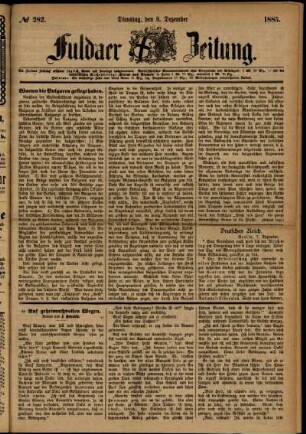 Ausgabe vom Dienstag, den 08. Dezember 1885.
