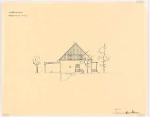 Kleines Wohnhaus: Nord-Ostansicht 1:100