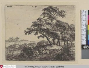 [Ein Hirte kreuzt mit seiner Herde einen Strom; Flock of sheep crossing a river]