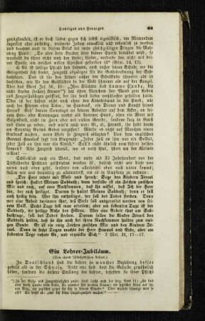 ¬Ein¬ Lehrer-Jubiläum : (von einem schweizerischen Lehrer)