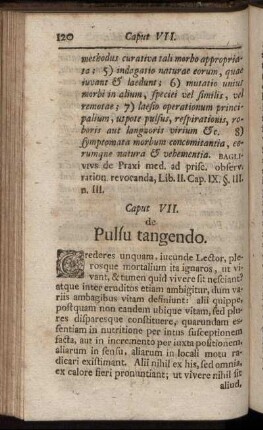 Caput VII. de Pulsu tangendo