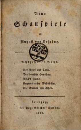 Neue Schauspiele, 18