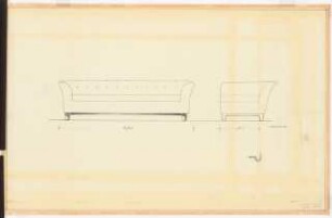 Reichsluftfahrtministerium, Berlin: Sofa: Ansichten [1:10]