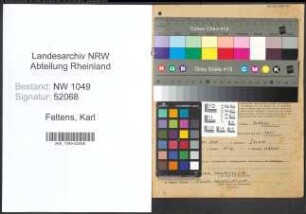 Entnazifizierung Karl Feltens , geb. 31.10.1911 (Molkereifachmann)