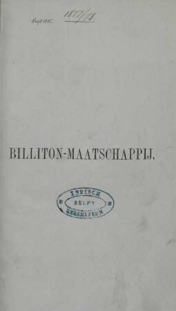 1865/66: Verslag over de Billiton Maatschappij aan het eind van het boekjaar
