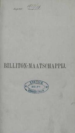 1865/66: Verslag over de Billiton Maatschappij aan het eind van het boekjaar