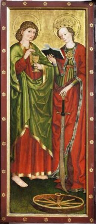 Geisenheimer Dreikönigsaltar — Johannes Evangelista und Katharina von Alexandrien