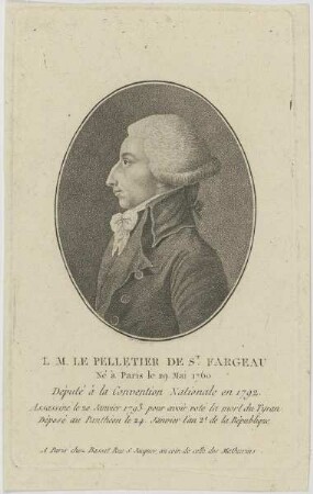 Bildnis des L. M. Le Pelletier de St. Fargeau