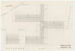 Wohnhäuser Hafenplatz 6-10 / Köthener Straße 26a / Bernburger Straße 22-23, Berlin-Kreuzberg: Grundriss Normalgeschoss 1:200